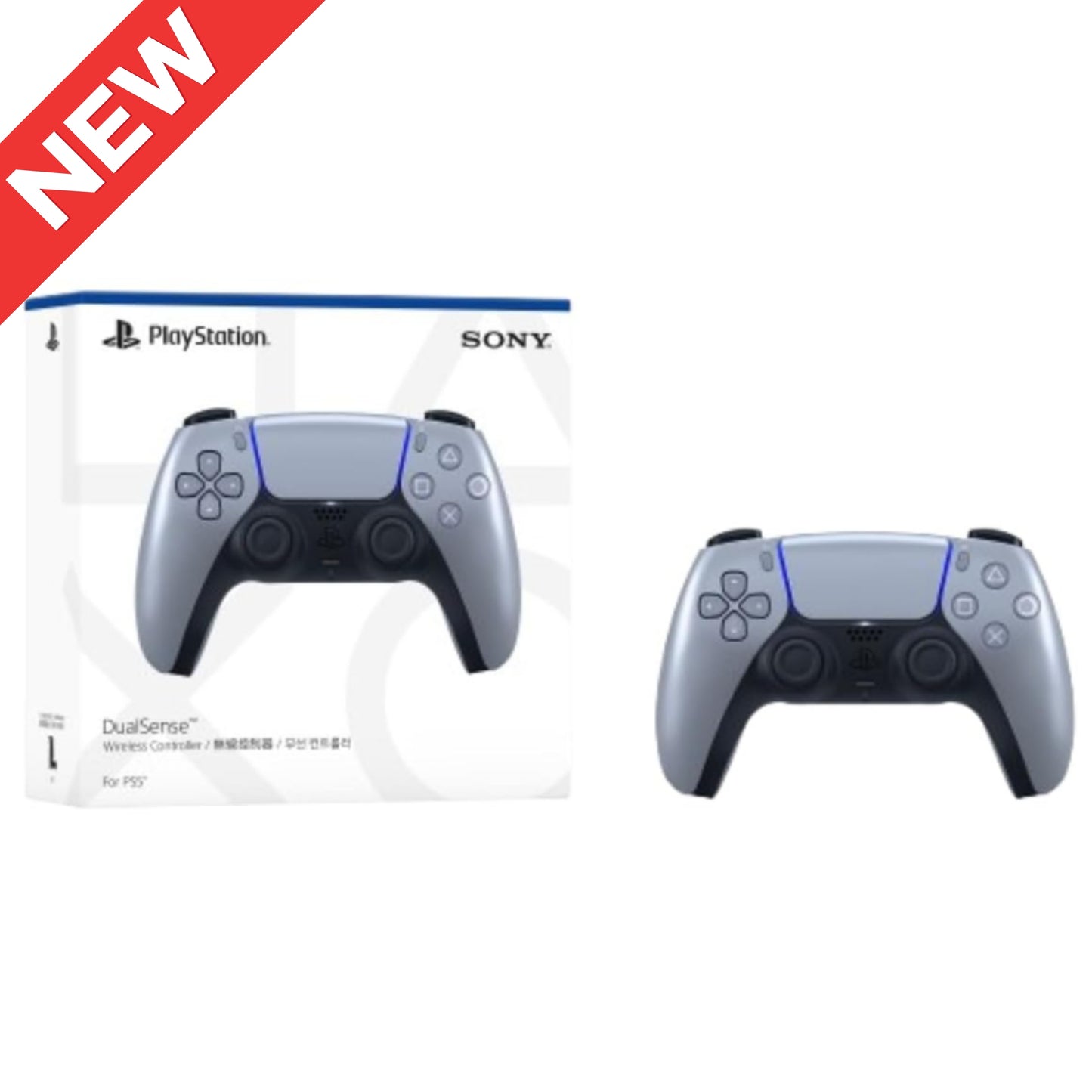 PlayStation DualSense Wireless Controller - Sterling Silver - New