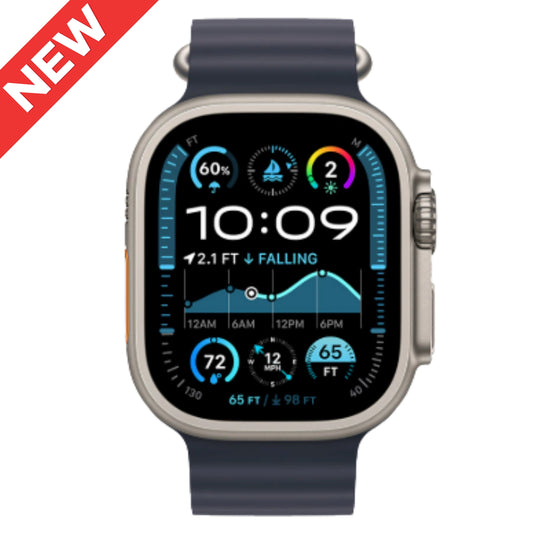 Apple Watch Ultra 2 GPS+Cellular 49MM Natural Titanium / Navy Ocean Band - New