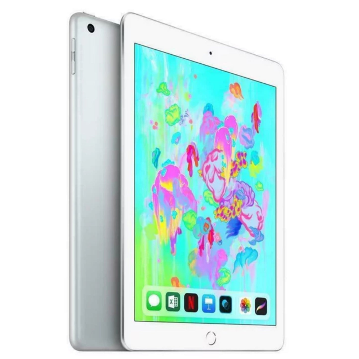 iPad 6th Gen, 9.7" 32GB Silver (Cellular Unlocked + Wi-Fi) Pre-Owned
