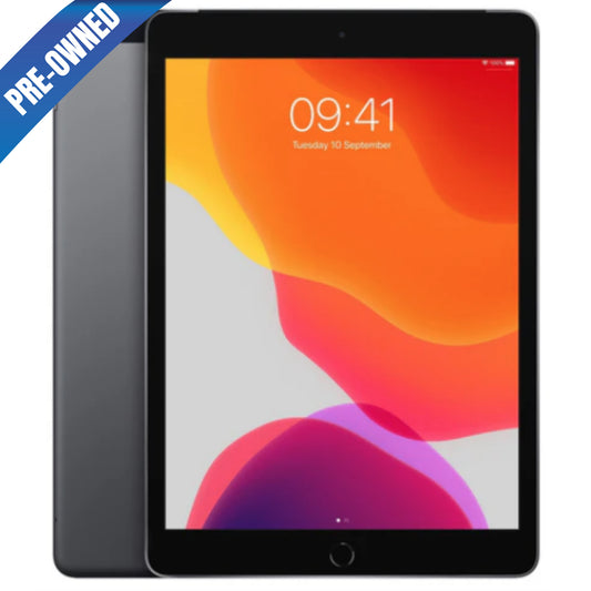 iPad 7th Gen, 10.2" 128GB Space Gray (Cellular Unlocked + Wi-Fi) Pre-Owned